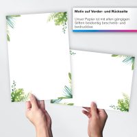 Briefpapier Grüne Orchidee Auf Schwarzen Steinen – 20 Blatt DIN A4, 90 G/m²