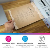 Briefpapier 20 Blatt Motiv „Antik“ DIN A4, 90 G/m² – Beidseitig Bedruckt, Für Drucker & Handbeschriftung