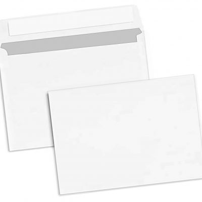 50 Briefumschläge DIN C6 gerade Klappe selbstklebend ohne Fenster weiß, 80 g/qm