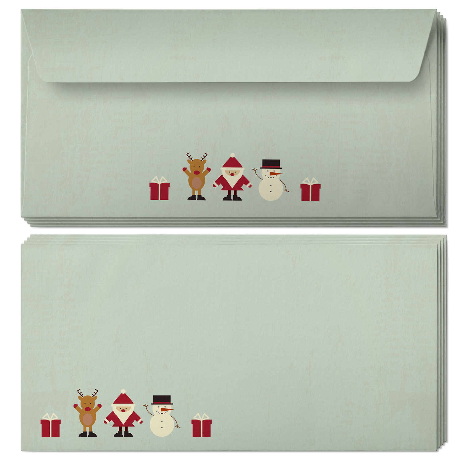 50 Briefumschläge Weihnachten DIN lang haftklebend ohne Fenster Schneeflocke 