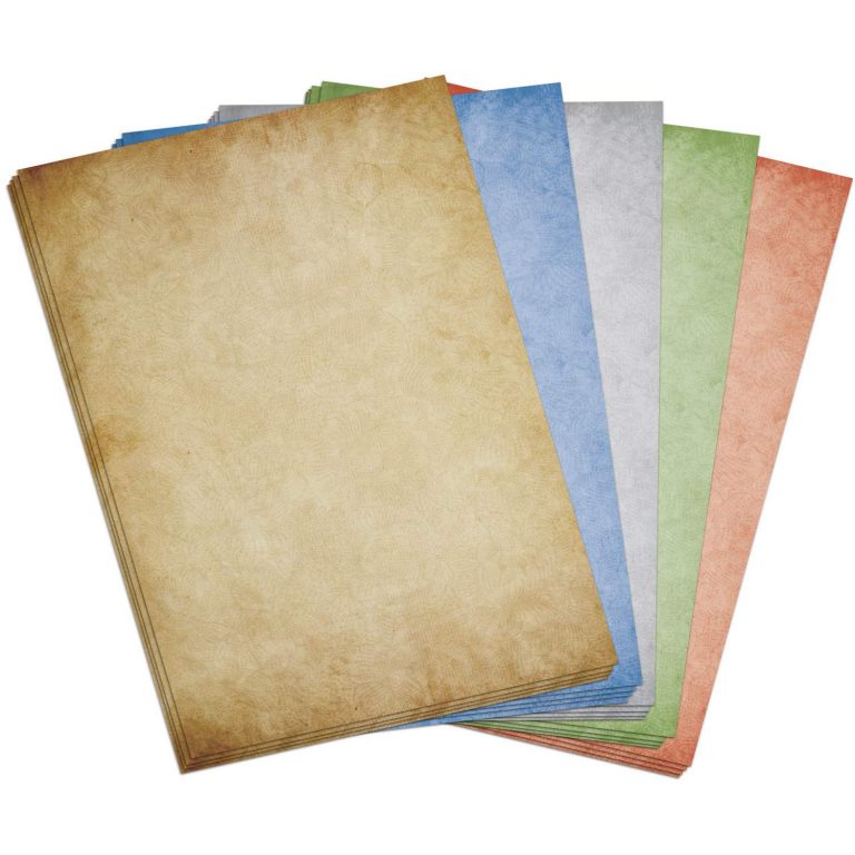 100-tlg. Motivpapier Komplett-Set MOHNBLUMEN 50 Blatt Briefpapier 50
