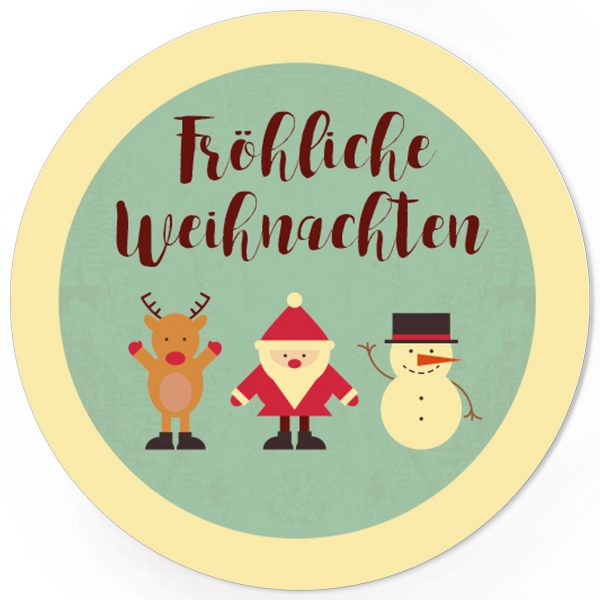 48 Weihnachtsaufkleber VINTAGE MOTIVE / rund, ca. 4cm / Weihnachen / Adventskalender / Advent / Geschenke / Verpackung / Deko / Geschenkaufkleber / Set