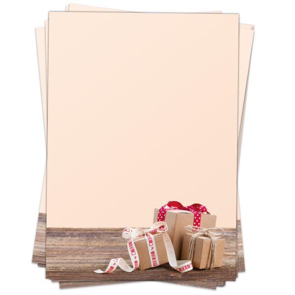50 Blatt Weihnachtspapier (A4) | kleine Geschenke | Motivpapier | edles Briefpapier Weihnachten | beidseitig weihnachtlich bedruckt