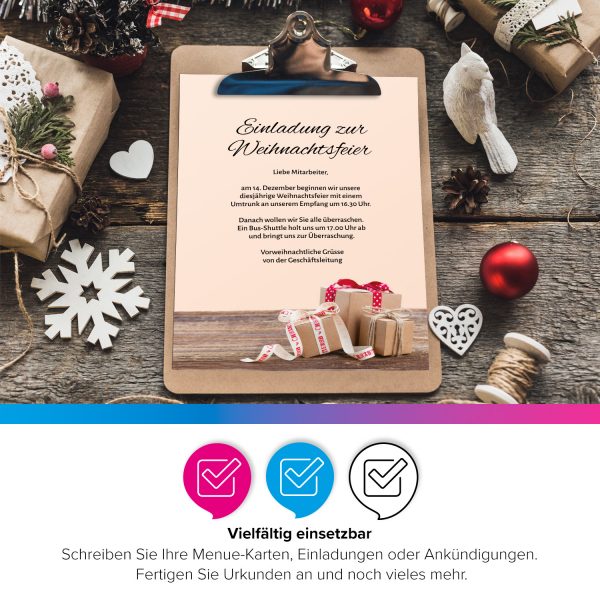 50 Blatt Weihnachtspapier (A4) | kleine Geschenke | Motivpapier | edles Briefpapier Weihnachten | beidseitig weihnachtlich bedruckt