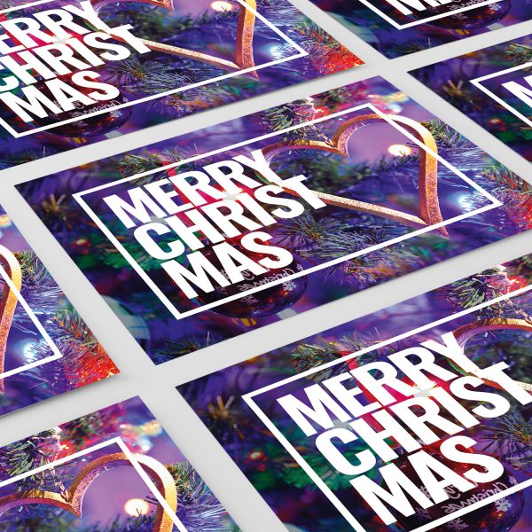 8 moderne Weihnachtskarten mit Umschlag - Motiv MERRY CHRISTMAS 3 - Design-Karten zu Weihnachten im Set