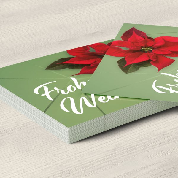 8 moderne Weihnachtskarten mit Umschlag - Motiv Weihnachtsstern 2 - Design-Karten zu Weihnachten im Set