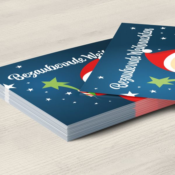 8 moderne Weihnachtskarten mit Umschlag - Motiv Bezaubernde Weihnachten - Design-Karten zu Weihnachten im Set