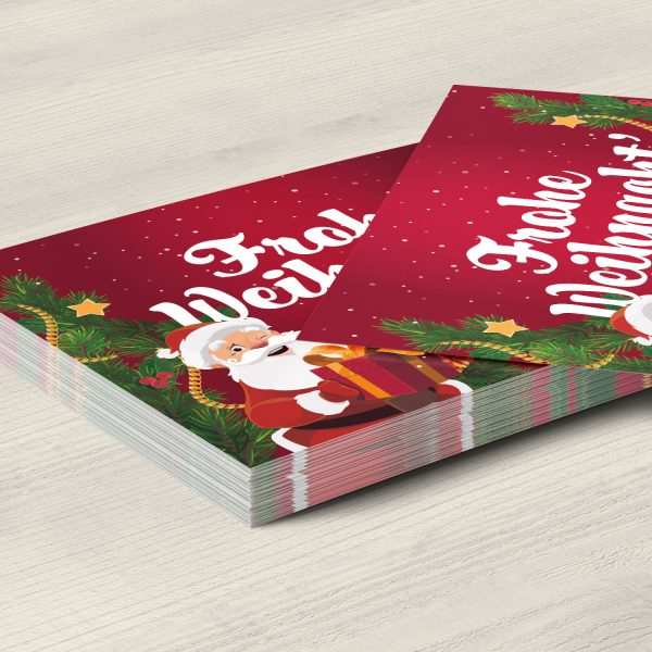 8 moderne Weihnachtskarten mit Umschlag - Motiv Buntes Weihnachten 2 - Design-Karten zu Weihnachten im Set