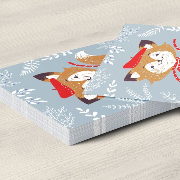 8 moderne Weihnachtskarten mit Umschlag - Stylische Weihnachten Tier 3 - Design-Karten zu Weihnachten im Set