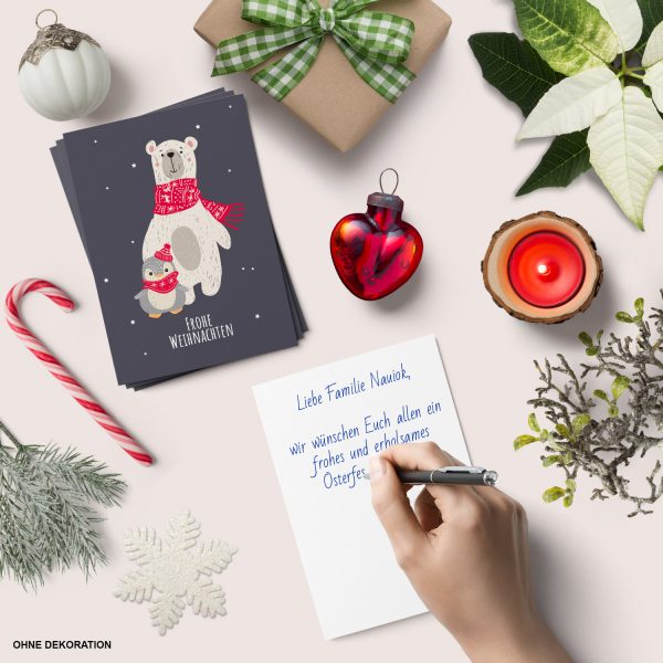8 moderne Weihnachtskarten mit Umschlag - Stylische Weihnachten Tier 8 - Design-Karten zu Weihnachten im Set