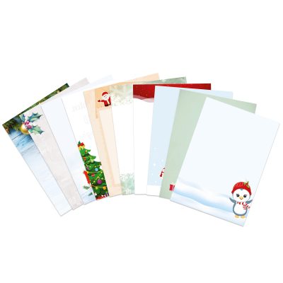 Weihnachtspapier Mix mit 10 Motiven (A4) | Set 1 | Motivpapier | edles Briefpapier Weihnachten | beidseitig weihnachtlich bedruckt
