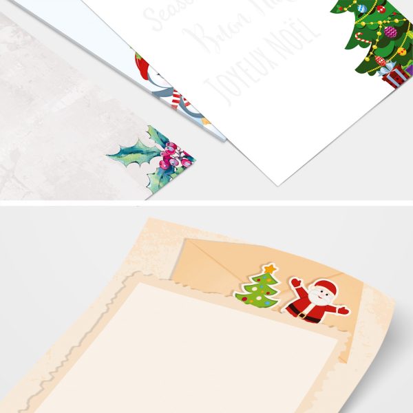 Weihnachtspapier Mix mit 10 Motiven (A4) | Set 1 | Motivpapier | edles Briefpapier Weihnachten | beidseitig weihnachtlich bedruckt