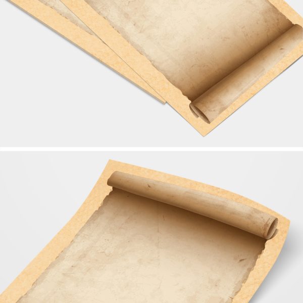 Briefpapier DIN A4 | Urkundenrolle Vintage Schatzkarte Menu | Motivpapier | edles Design Papier | beidseitig bedruckt | Bastelpapier | 90 g/m²