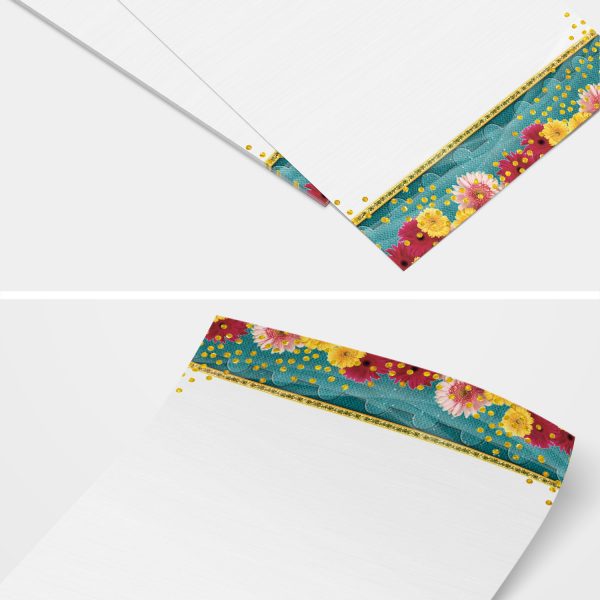 Briefpapier DIN A4 | Moderne florale Collage | Motivpapier | edles Design Papier | beidseitig bedruckt | Bastelpapier | 90 g/m²