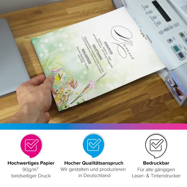 Briefpapier DIN A4 | Gräser Frühling | Motivpapier | edles Design Papier | beidseitig bedruckt | Osternpapier Motiv Ostern | 90 g/m²