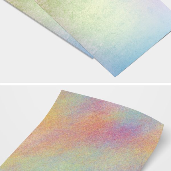 50 Blatt Briefpapier 5x10 MIX | Bunter Mix 5 bunte Aquarell Look Motive | Motivpapier A4 | edles Design Papier | beidseitig bedruckt | Set | 90 g/m²