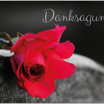 15 x Danksagung Trauerkarten mit 15 Umschlägen im Set - Danke nach Trauer, Beerdigung, Sterbefall, Friedhof, Begräbnis