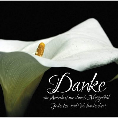 15 x Danksagung Trauerkarten mit 15 Umschlägen im Set - Danke nach Trauer, Beerdigung, Sterbefall, Friedhof, Begräbnis