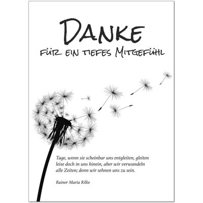 15 x Danksagung Trauerkarten mit 15 Umschlägen im Set - Danke nach Trauer, Beerdigung, Sterbefall, Friedhof, Begräbnis