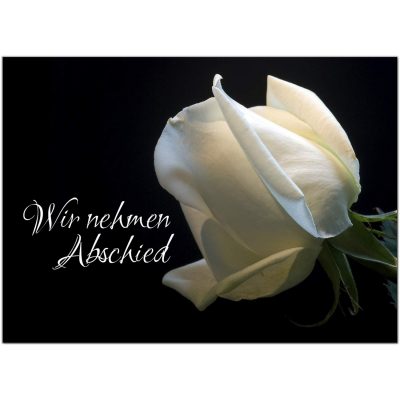 15 x Trauerkarten mit 15 Umschlägen im Set - Einladung Beerdigung, Anzeige, Trauer, Sterbefall, Friedhof, Begräbnis