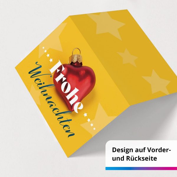 30 moderne Weihnachtskarten Klappkarten Mix mit Umschlag - großes Foto Motiv Weihnachten Grußkarten Set – Bild 5