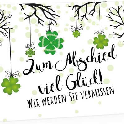 Große Abschiedskarte XXL (A4) Zum Abschied - Wir werden Sie vermissen mit Umschlag / Edle Design Klappkarte / Rente / Pension / Ruhestand / Verabschiedung / Letzter Arbeitstag / Gruß-Karte für Kollegen