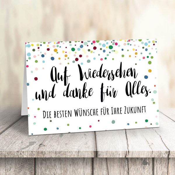 Große Abschiedskarte XXL (A4) Die besten Wünsche für Ihre Zukunft mit Umschlag / Edle Design Klappkarte / Rente / Pension / Ruhestand / Verabschiedung / Letzter Arbeitstag / Gruß-Karte für Kollegen – Bild 3