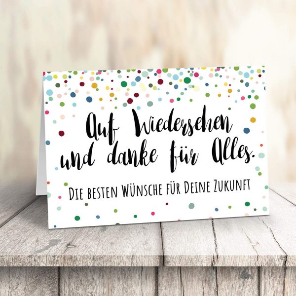 Große Abschiedskarte XXL (A4) Die besten Wünsche für DEINE Zukunft mit Umschlag / Edle Design Klappkarte / Rente / Pension / Ruhestand / Verabschiedung / Letzter Arbeitstag / Gruß-Karte für Kollegen – Bild 3