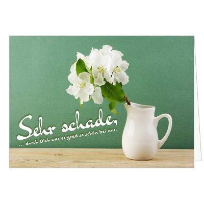 Große Abschiedskarte XXL (A4) Schade - Persönlich mit Umschlag / Edle Design Klappkarte / Rente / Pension / Ruhestand / Verabschiedung / Letzter Arbeitstag / Gruß-Karte für Kollegen