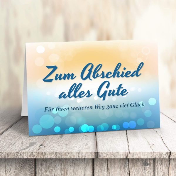 Große Abschiedskarte XXL (A4) Für Ihren weiteren Weg ganz viel Glück mit Umschlag / Edle Design Klappkarte / Rente / Pension / Ruhestand / Verabschiedung / Letzter Arbeitstag / Gruß-Karte für Kollegen – Bild 3