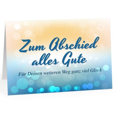 Große Abschiedskarte XXL (A4) Für Deinen weiteren Weg ganz viel Glück mit Umschlag / Edle Design Klappkarte / Rente / Pension / Ruhestand / Verabschiedung / Letzter Arbeitstag / Gruß-Karte für Kollegen