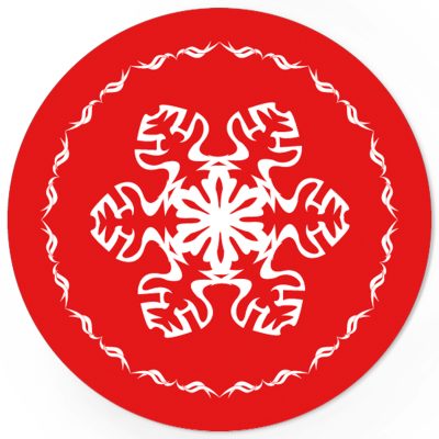 48 Weihnachtsaufkleber Schneeflocke - für Geschenke zu Weihnachten / Sticker / Aufkleber / Etiketten / Geschenkaufkleber rund / Set