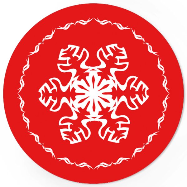 48 Weihnachtsaufkleber Schneeflocke - für Geschenke zu Weihnachten / Sticker / Aufkleber / Etiketten / Geschenkaufkleber rund / Set