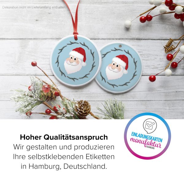 48 Weihnachtsaufkleber Weihnachtsmann - für Geschenke zu Weihnachten / Sticker / Aufkleber / Etiketten / Geschenkaufkleber rund / Set – Bild 3