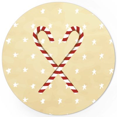 48 Weihnachtsaufkleber Zuckerstangen - für Geschenke zu Weihnachten / Sticker / Aufkleber / Etiketten / Geschenkaufkleber rund / Set