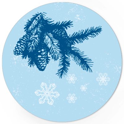 48 Weihnachtsaufkleber Tannenzapfen - für Geschenke zu Weihnachten / Sticker / Aufkleber / Etiketten / Geschenkaufkleber rund / Set