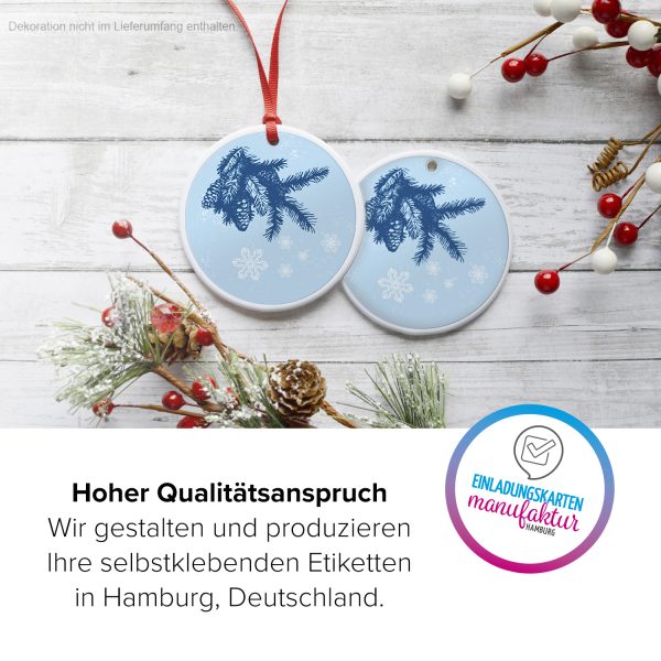 48 Weihnachtsaufkleber Tannenzapfen - für Geschenke zu Weihnachten / Sticker / Aufkleber / Etiketten / Geschenkaufkleber rund / Set – Bild 3