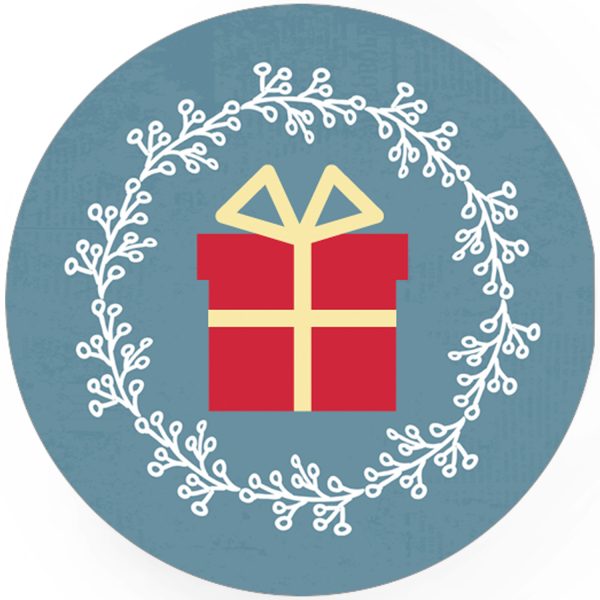 48 Weihnachtsaufkleber Weihnachtsgeschenk - für Geschenke zu Weihnachten / Sticker / Aufkleber / Etiketten / Geschenkaufkleber rund / Set