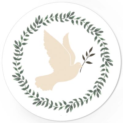 48 Weihnachtsaufkleber Taube - für Geschenke zu Weihnachten / Sticker / Aufkleber / Etiketten / Geschenkaufkleber rund / Set