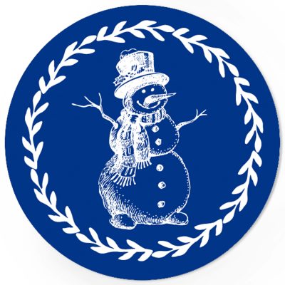 48 Weihnachtsaufkleber Schneemann Vintage - für Geschenke zu Weihnachten / Sticker / Aufkleber / Etiketten / Geschenkaufkleber rund / Set