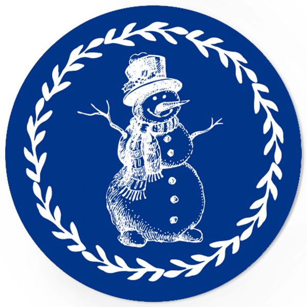 48 Weihnachtsaufkleber Schneemann Vintage - für Geschenke zu Weihnachten / Sticker / Aufkleber / Etiketten / Geschenkaufkleber rund / Set