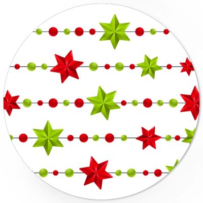 48 Weihnachtsaufkleber Sterne - für Geschenke zu Weihnachten / Sticker / Aufkleber / Etiketten / Geschenkaufkleber rund / Set