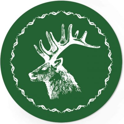 48 Weihnachtsaufkleber Rentier Vintage - für Geschenke zu Weihnachten / Sticker / Aufkleber / Etiketten / Geschenkaufkleber rund / Set