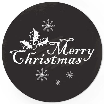 48 Weihnachtsaufkleber Merry Christmas - für Geschenke zu Weihnachten / Sticker / Aufkleber / Etiketten / Geschenkaufkleber rund / Set