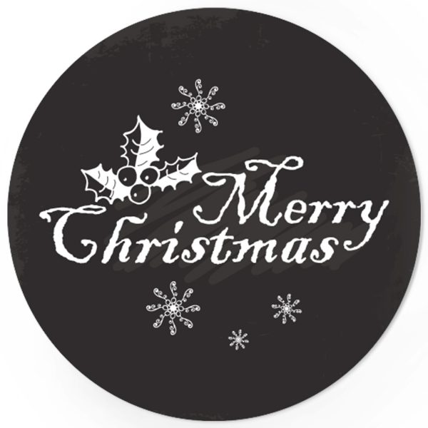 48 Weihnachtsaufkleber Merry Christmas - für Geschenke zu Weihnachten / Sticker / Aufkleber / Etiketten / Geschenkaufkleber rund / Set