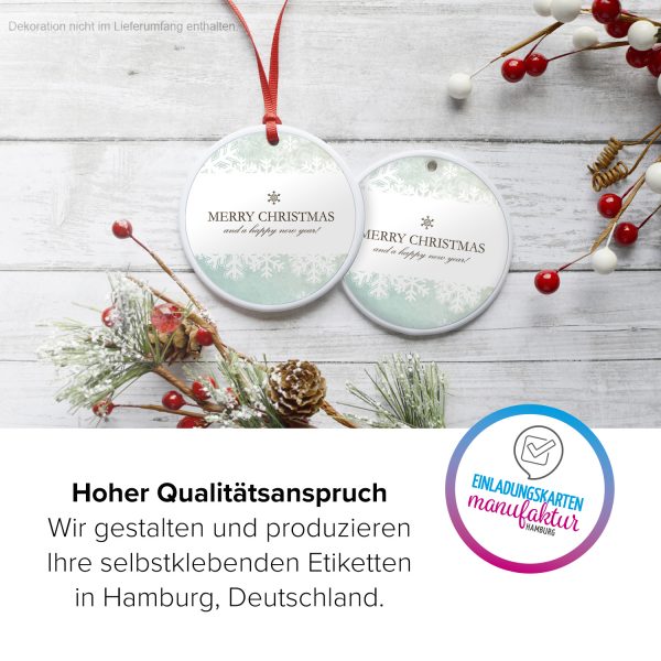 48 Weihnachtsaufkleber Merry Christmas - für Geschenke zu Weihnachten / Sticker / Aufkleber / Etiketten / Geschenkaufkleber rund / Set – Bild 3