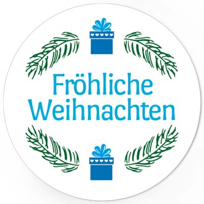 48 Weihnachtsaufkleber Fröhliche Weihnachten - für Geschenke zu Weihnachten / Sticker / Aufkleber / Etiketten / Geschenkaufkleber rund / Set