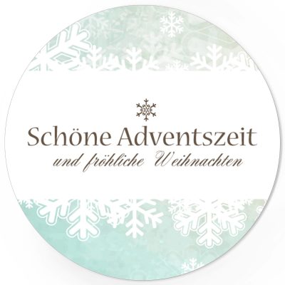 48 Weihnachtsaufkleber (Schöne Adventszeit) - für Geschenke zu Weihnachten / Sticker / Aufkleber / Etiketten / Geschenkaufkleber rund / Set
