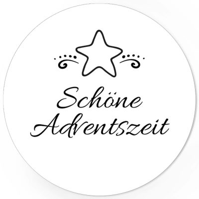 48 Weihnachtsaufkleber - Motiv Edel - Schöne Adventszeit mit Stern - für Geschenke zu Weihnachten / Sticker / Aufkleber / Etiketten / Geschenkaufkleber rund / Set