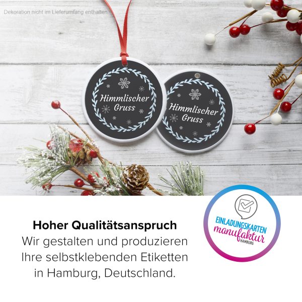 48 Weihnachtsaufkleber - Vintage modern mit Text - für Geschenke zu Weihnachten / Sticker / Aufkleber / Etiketten / Geschenkaufkleber rund / Set – Bild 3